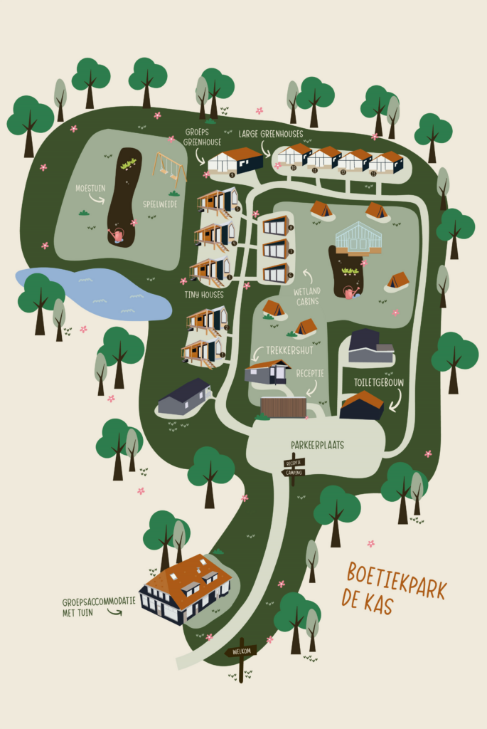 Plattegrond Boetiekpark De Kas Friesland
